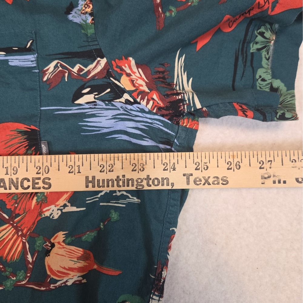 Eddie Bauer Men's TXL Camp Shirt Hawaiian Print Button Up Short Sleeve - Picture 6 of 8